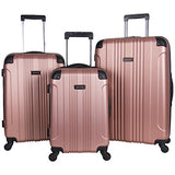 Kenneth Cole Reaction Out Of Bounds Abs 4-Wheel Luggage 3-Piece Set 20", 24" And 28" Sizes, Rose