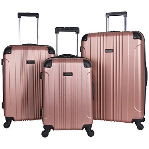 Kenneth Cole Reaction Out Of Bounds Abs 4-Wheel Luggage 3-Piece Set 20", 24" And 28" Sizes, Rose
