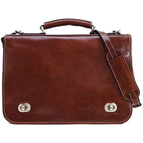 Floto Luggage Roma Messenger Bag, Brown, One Size