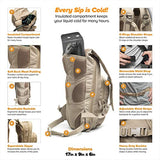 Diaz Sport Tactical Molle Hydration Pack Backpack with 3L Water Bladder. Lightweight & Durable Military Daypack Keeps Water Cold Up to 4 Hours | for Hiking Running Cycling Camping Biking | Tan Khaki