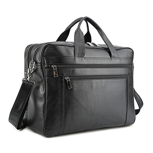 BAIGIO Men's Briefcase Real Calfskin Leather Laptop Bags Messenger Bags ...