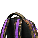 "E-Z Tote" Real Tree Print Hunting Backpack In 5 Colors (Purple Trim)