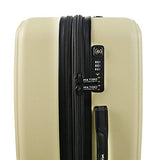 Mia Toro Italy Lumina Hardside Spinner Luggage Carry-on, Cream