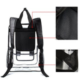 Estarer Clear Backpack Travel Beach Work Security Students Bag Transparent Schoolbag Satchel School