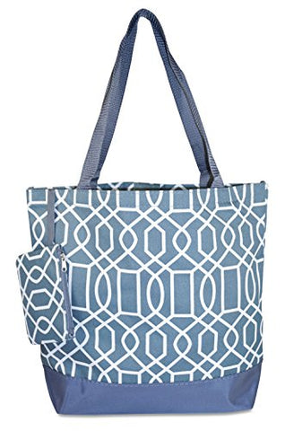 Ever Moda Geometric Tote Bag (Grey)
