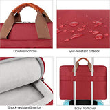 Lacdo 360° Protective Laptop Shoulder Bag Sleeve Case for 16 inch New MacBook Pro A2141 2019-2020, 15 Inch Old MacBook Pro 2016-2019, 15" Microsoft Surface Book 3 2, Dell XPS 15, Water Repellent, Red