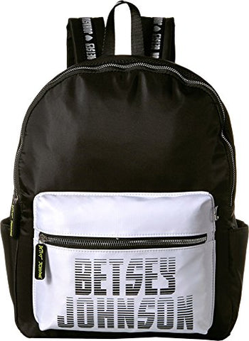 Betsey Johnson Women's Sporty Logo Backpack Black One Size