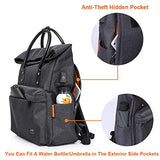 Tote Backpack Convertible with USB Charging Waterproof for School College Office Anti-Theft