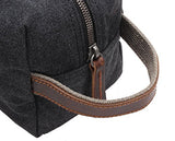 Canvas Travel Toiletry Organizer Shaving Dopp Kit Cosmetic Makeup Bag 9 Inch #B4 (grey)