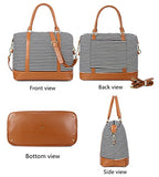 CAMTOP Women Ladies Travel Bag Canvas Weekend Overnight Carry On Luggage Bags(Black Stripe)