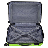 Green 3 Pcs Luggage Travel Set Bag ABS+PC Trolley Suitcase