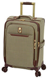 London Fog Cambridge Ii 20" Expandable Spinner, Olive Houndstooth