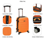 Rockland Luggage Melbourne 20 Inch Expandable Abs Carry On Luggage, Orange, One Size