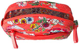 Vera Bradley Iconic Mini Cosmetic in Coral Floral Signature Cotton