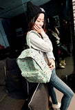 Travel Lightweight Canvas Cute Print Backpack Girls Women For School and Laptop (Green cat)