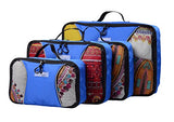 Xabl Packing Cubes Travel Luggage Organizer 4Pc Set (Blue)