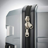 American Tourister Trip Locker Hardside Checked Luggage with Dual Spinner Wheels, Silver