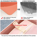 NZBZ Luxury Vintage Trunk Luggage Sets 2 Piece Cute Trolley Retro Suitcase for Women with 12 inch Cosmetic Train Case (Blue Fairy Tale, 24"+12")