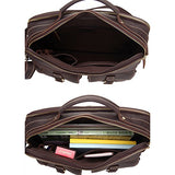 Mens Vintage Real Leather Shoulder Bag Berchirly Leather Menssenger Bag Light Brown