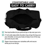 Jeep Wrangler Cat Dog Paw Prints Army Sport Heavyweight Canvas Duffel Bag in Black & White, Large