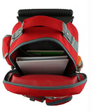 Rolling Backpack Wheeled School Backpack Book Bag Daypack with multiple Pockets Red