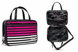 Victorias Secret Striped Hanging Travel Lingerie Organizer Bag Black Pink Silver