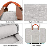 Lacdo 360° Protective Laptop Shoulder Bag Sleeve Case for 13 Inch New MacBook Air | 13 Inch New MacBook Pro 2016-2020 | Surface Book 3 2 | MacBook Pro 2012-2015 | 13" HP Acer ASUS Computer, Gray