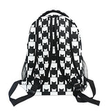 Backpack Travel Black White Cat School Bookbags Shoulder Laptop Daypack College Bag for Womens Mens
