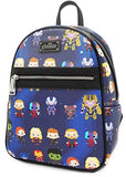 Loungefly Marvel The Avengers Chibi All Over Print Mini Backpack - MVBK0065