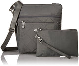 Baggallini Quilted Pocket Crossbody With Rfid, Pewterquilt