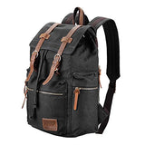 Aw 17X14X5" Vintage Canvas Backpack Rucksack Casual Schoolbag Travel Hiking Shoulder Bag Sport