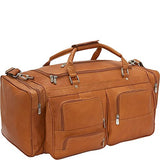 Piel Leather 24In Duffel With Pockets, Saddle, One Size