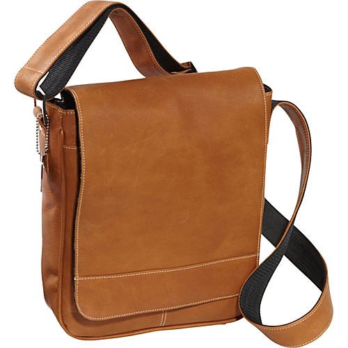 David King & Co. Deluxe Medium Flap-Over Messenger, Tan, One Size
