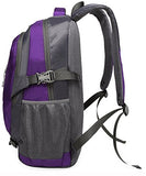 Proetrade Durable Water Resistant Travel Outdoor College School Backpack Daypack (Purple)