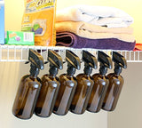 Cornucopia 16oz Amber Glass Spray Bottles (6 Pack), Boston Round Bottles W/Heavy Duty Mist and Stream Sprayers