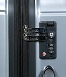 Dejuno Venture 3-Piece Hardside Spinner TSA Lock, Silver