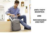 Kopack Slim Business Laptop Backpacks Anti Thief Tear / Water Resistant Travel Bag Fits Up To 15