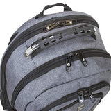 Dejuno Commuter Backpack Checkpoint-Friendly 15.6" Laptop Pocket - Heather Grey, One Size