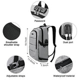 Gashen Packable Laptop Backpack Anti-Theft daypack with USB Charging Port and Password Lock