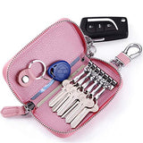 BOBILIKE Car Key Holder Wallet 6 Hoot Key Case for Women & men, Pink Small