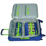 U.S Traveler Alamosa 6-Piece Luggage Set - 3 Spinners And 3 Packing Cubes - Royal Blue