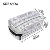 Makeup Bag Aztec Pattern Drawings Girls Travel Cosmetic Bag Womens Toiletry Organizer