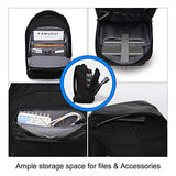 Wheeled Laptop Backpack with USB Charging Port Waterproof Luggage Suitcase