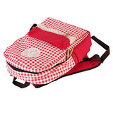 Damara Womens Lace Bow Front Check Spliced Backpack,Orange