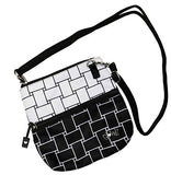 Glove It B/W Basketweave 2 Zip Bag, Black, One Size