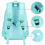 CAMTOP Backpack for Kids Girls School Backpack with Lunch Box Preschool Kindergarten BookBag Set (Mint Green-Unicorn)