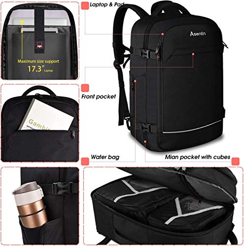 Asenlin 40L Travel Backpack for Women Men，17 Inch Laptop Backpack ...