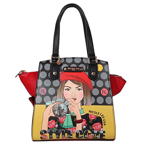 Nicole Lee Women'S Multi-Functional Gold Smart Lunch Handbag, Insulated Bottom Compartment Casual