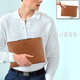Banuce Sleeves Case for iPad and 11" Laptop Bag Leather Clutch Purse Shoulder Messenger Bag