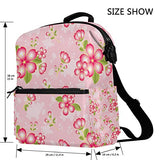 Colourlife Pink Flower Pattern Stylish Casual Shoulder Backpacks Laptop School Bags Travel